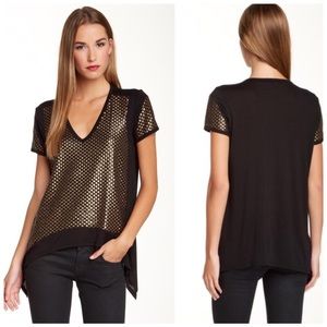 Holiday 🔥 BCBG top high low Pailey sequin tee